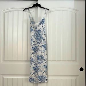 Cider Flower & Dragonfly Cowl Neck Midi Dress